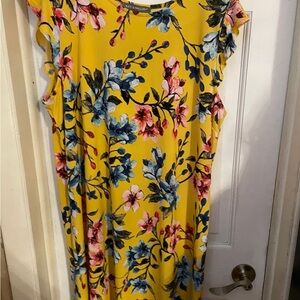 Yellow floral dress